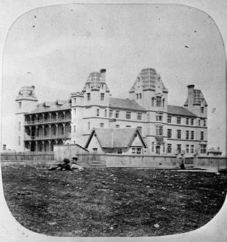 Historic photo from 1860 - Toronto General Hospital (1856-1913), Gerrard St. E., n. side, between Sackville and Sumach Sts. in Cabbagetown