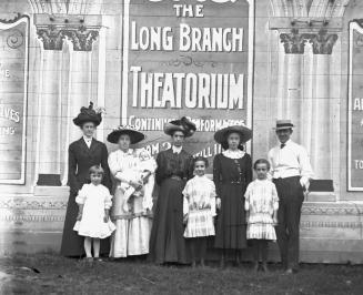 Historic photo from 1915 - Long Branch Theatorium - three generations of the Williams family in Long Branch