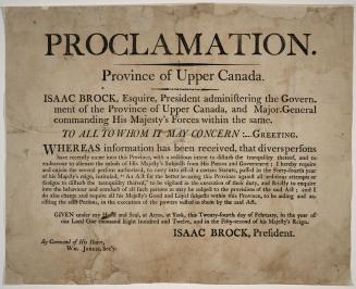 Proclamation : Province of Upper Canada