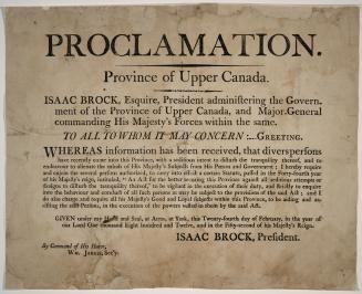 Proclamation : Province of Upper Canada