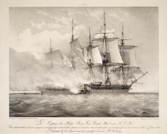 H.M.S. Shannon, Carrying by Boarding the American Frigate Chesapeake after a Cannonade of Five Minutes, on the 1st June, 1813