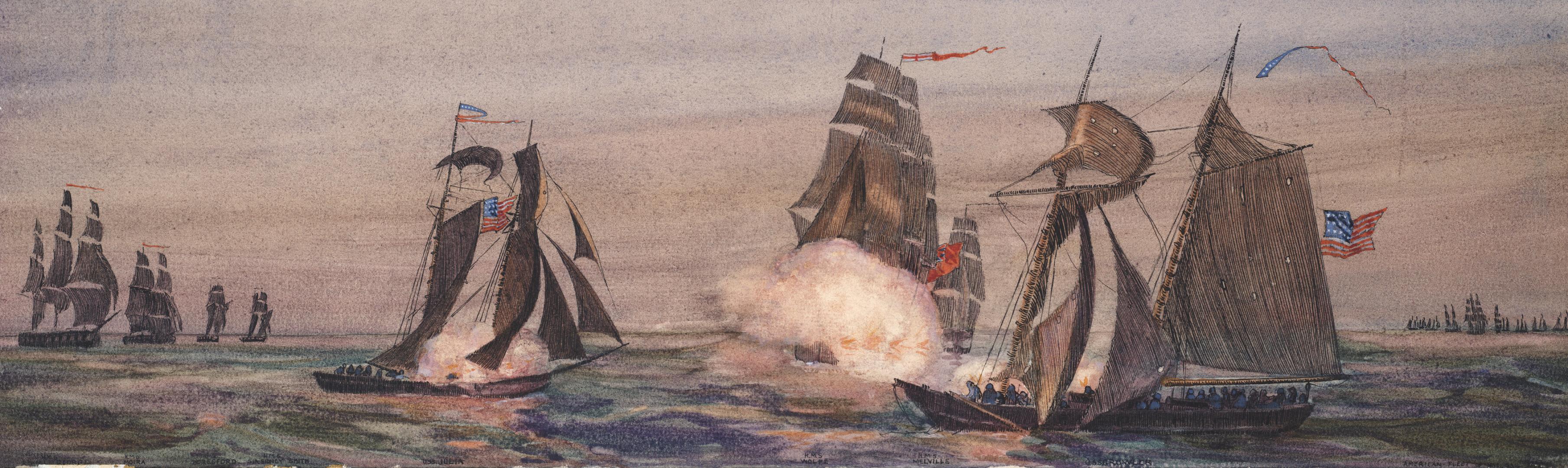 Capture of the U.S. Schooners ''Julia'' and ''Growler'' by Yeo's Squadron, Lake Ontario, 10 August 1813
