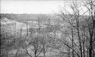 Don Valley Brick Works, Bayview Avenue, west side, south of Chorley Park in Don Valley, looking south from Chorley Park