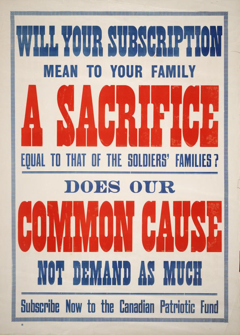 Will your subscription mean to your family a sacrifice equal to that of the soldiers' families
