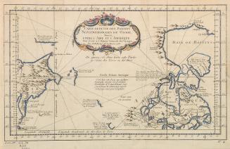 Carte reduite des parties septentrionales du globe, situees entre l'Asie et l'Amerique pour servir a l'Histoire Generale des Voyages par M. Bellin, Ingr. de la Marine