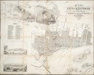 Map of the City of Montreal shewing the Victoria Bridge, the Mountain and Proposed Boulevard, and the different dock projects compiled and drawn by F.N. Boxer, Architect & C.E.,1859