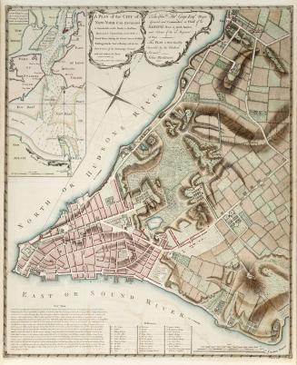 A plan of the city of New York & its environs to Greenwich on the North or Hudsons River and to Crown Point, on the East or Sound River, shewing the s(...)