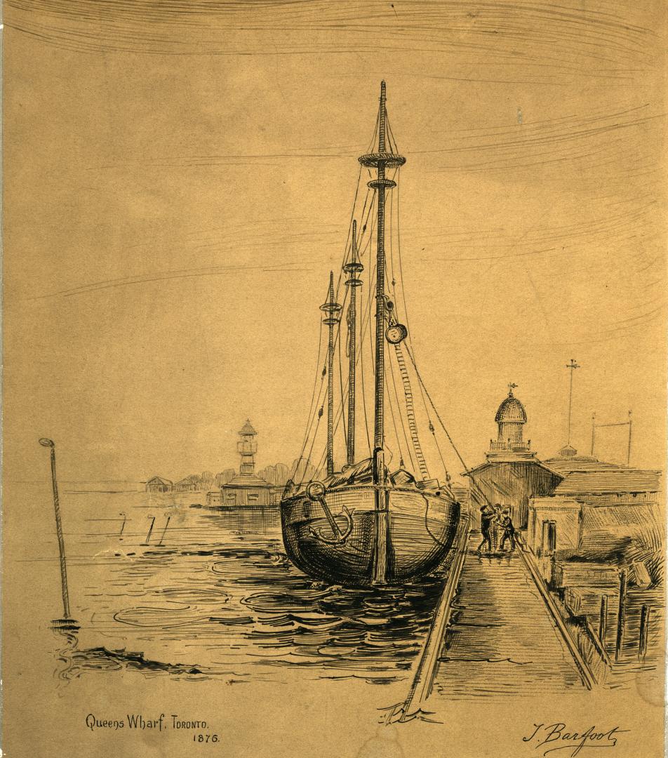 Image shows a boat by the wharf.