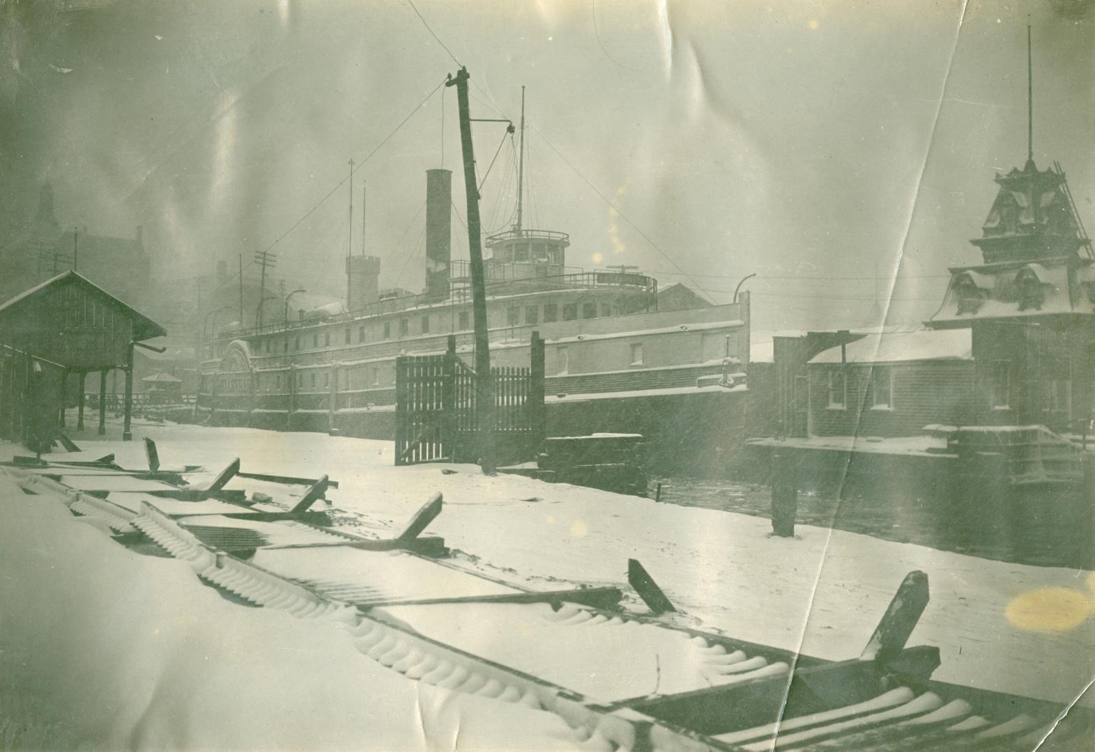 Image shows Yonge St. wharf. 