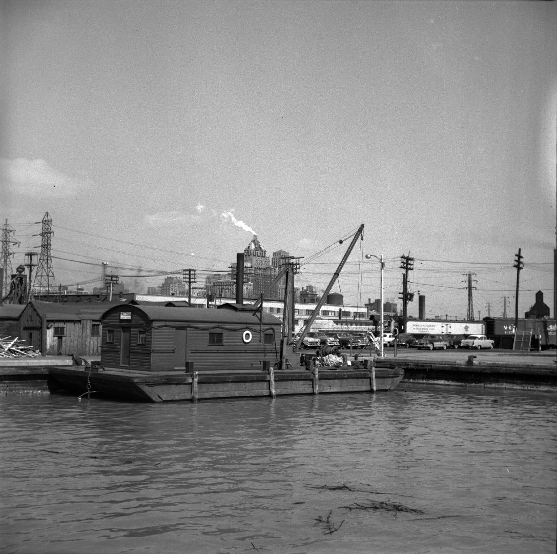 Image shows a crane at the Marine Yard.