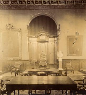 City Hall (1844-1899), interior, council chamber, looking south