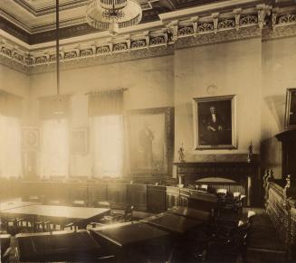 City Hall (1844-1899), interior, council chamber, looking w