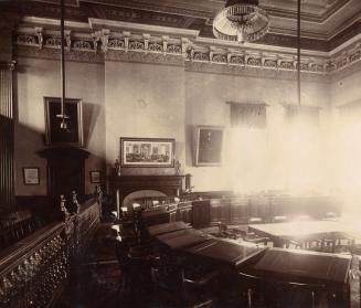 City Hall (1844-1899), interior, council chamber, looking e