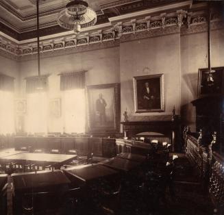 City Hall (1844-1899), interior, council chamber, looking w