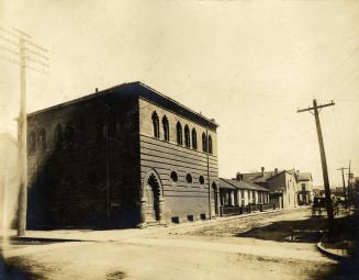Historic photo from 1907 - Bethany Church and houses on Christopher St., looking east from University Ave. in Discovery District