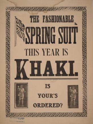 The fashionable spring suit this year is khaki : is your's ordered