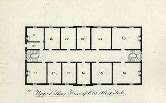 Upper Floor Plan of Old Hospital (Toronto, 1856-59)