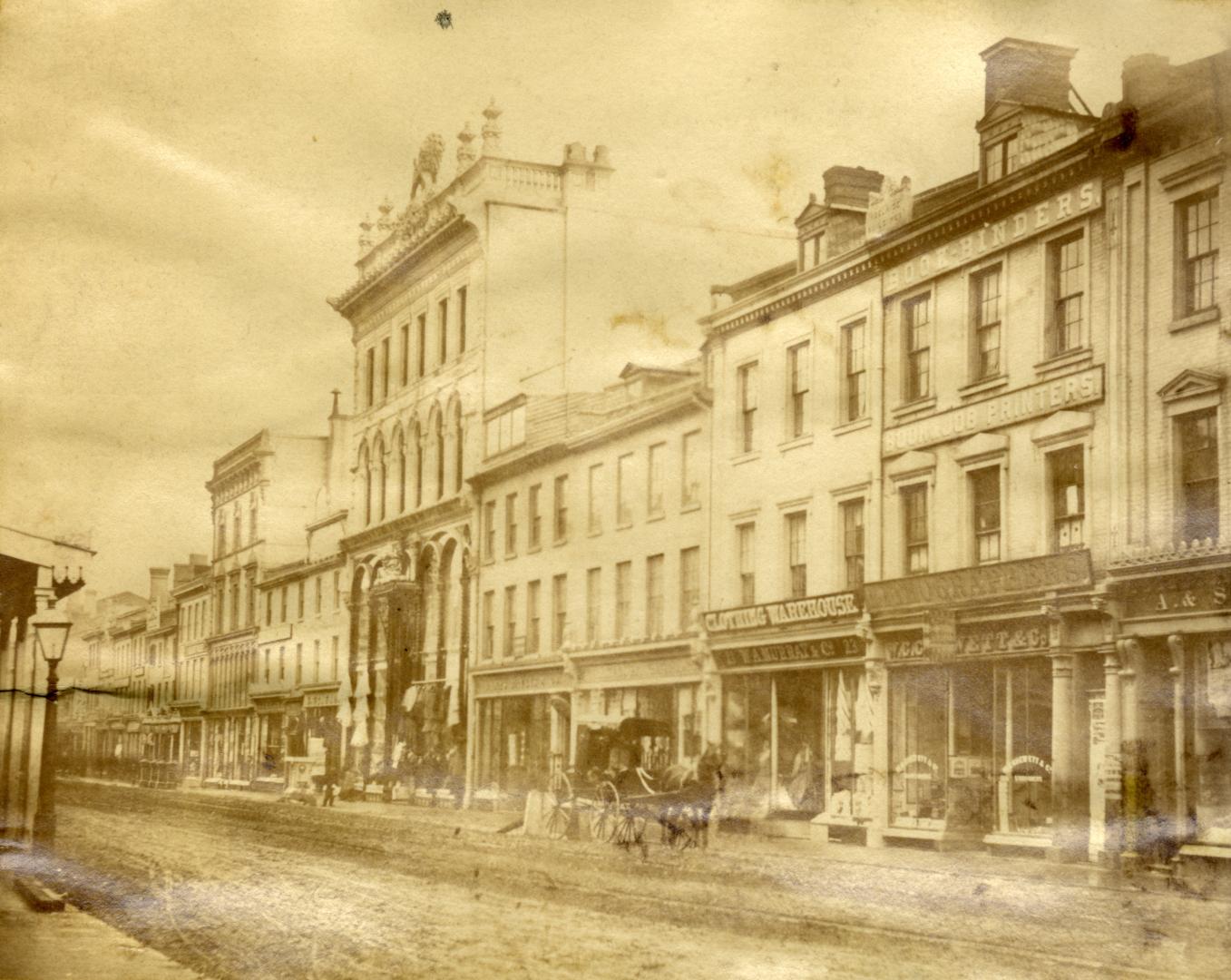 King Street East, south side, looking east from west of present Victoria St