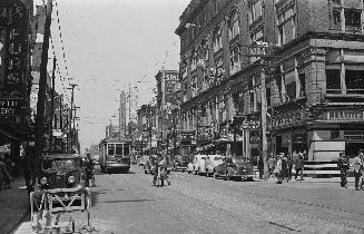 Yonge Street, Queen to College Streets, looking north from Shuter St