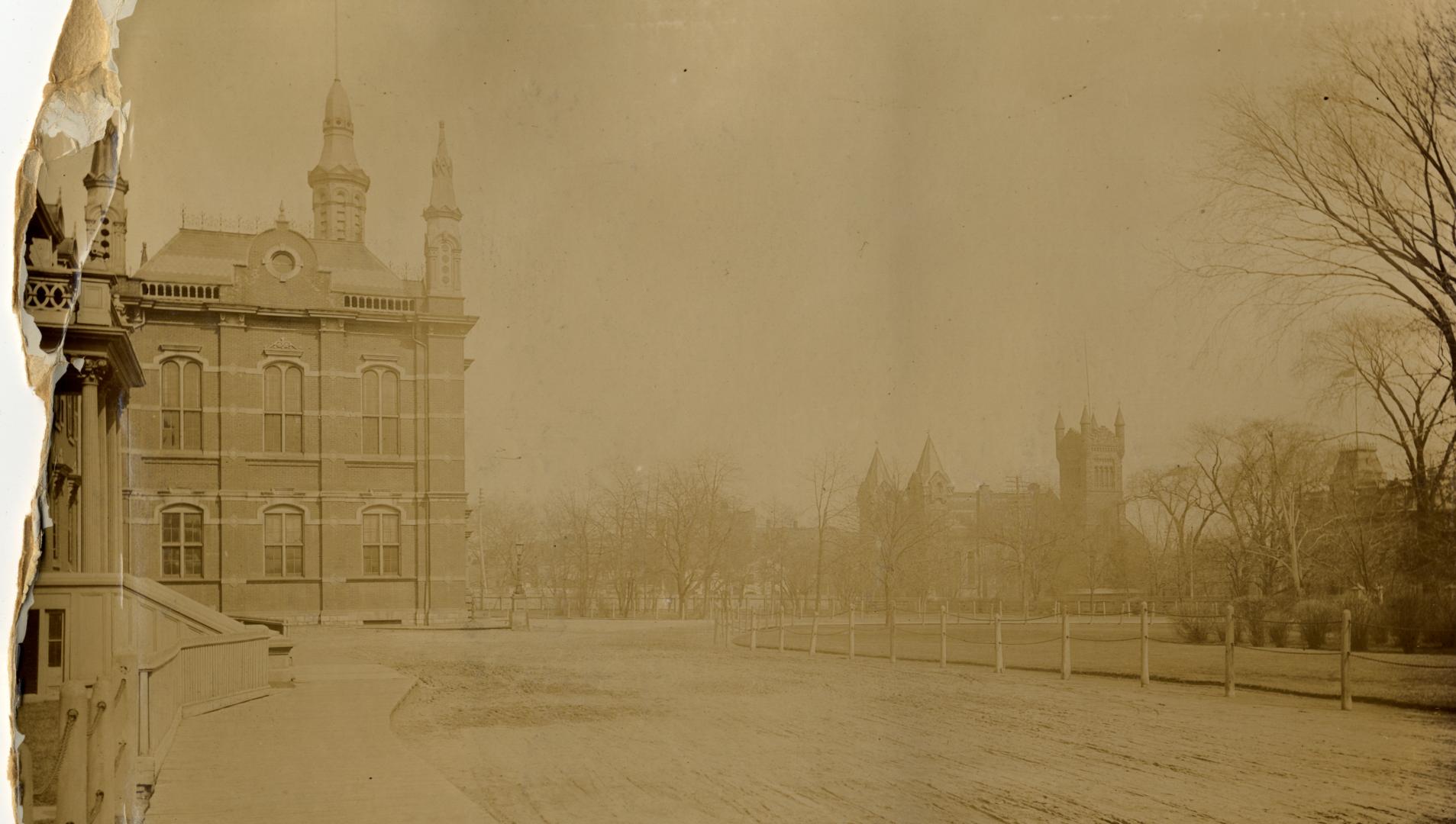 Upper Canada College (1831-1891), side view, looking e