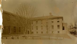 Historic photo from 1890 - Upper Canada College (1831-1891), view of quadrangle in King Street West