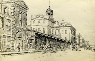 St. Lawrence Market, north Market (1850-1904), Front Street East, north side, before alterations of 1898.