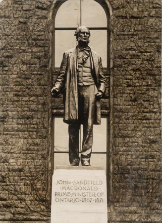 MacDonald, John Sanfield, statue, in front of Parliament Buildings (1893), Queen's Park