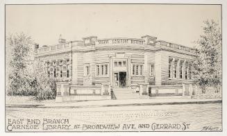 East End Branch Carnegie Library at Broadview Ave and Gerrard St