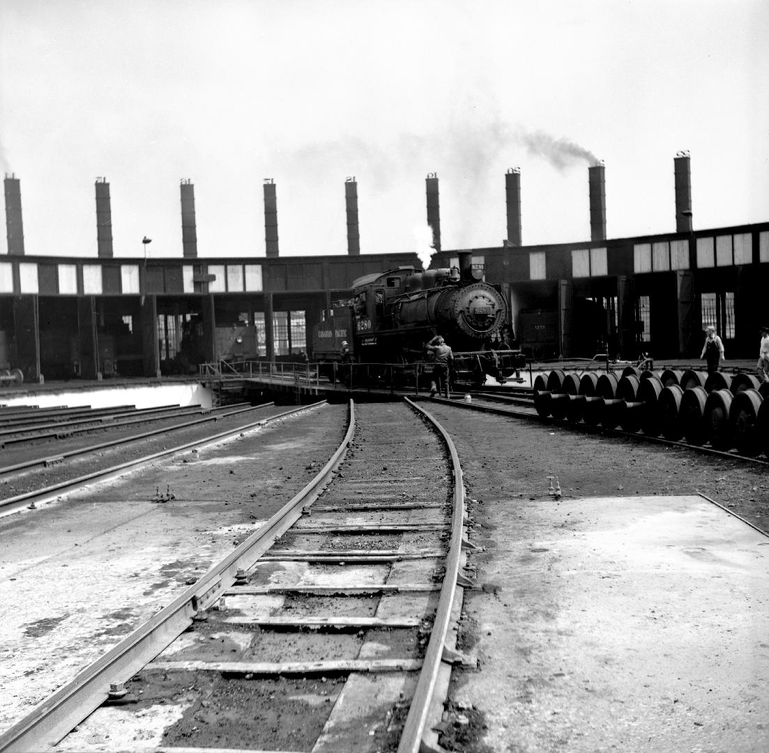 C. P. R., Lambton Yards, roundhouse, Runnymede Road, south-west corner St. Clair Avenue west, Toronto, Ontario