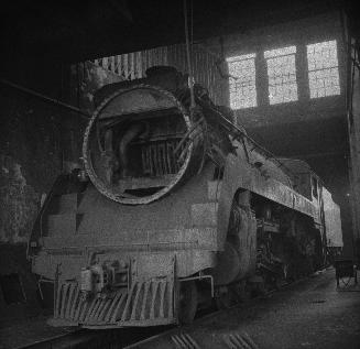 C. P. R., Lambton Yards, roundhouse, Runnymede Road, south-west corner St. Clair Avenue West, interior, Toronto, Ontario