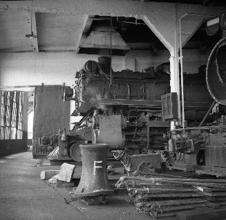 C. P. R., Lambton Yards, roundhouse, Runnymede Road., southwest corner St. Clair Avenue W., interior, Toronto, Ontario