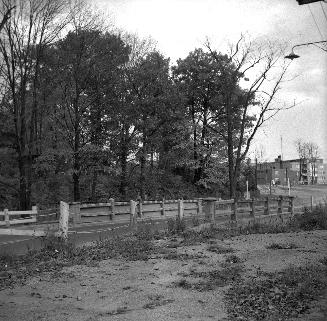 Historic photo from Sunday, October 13, 1957 - Trethewey Dr., bridge over Black Creek, looking south in Amesbury