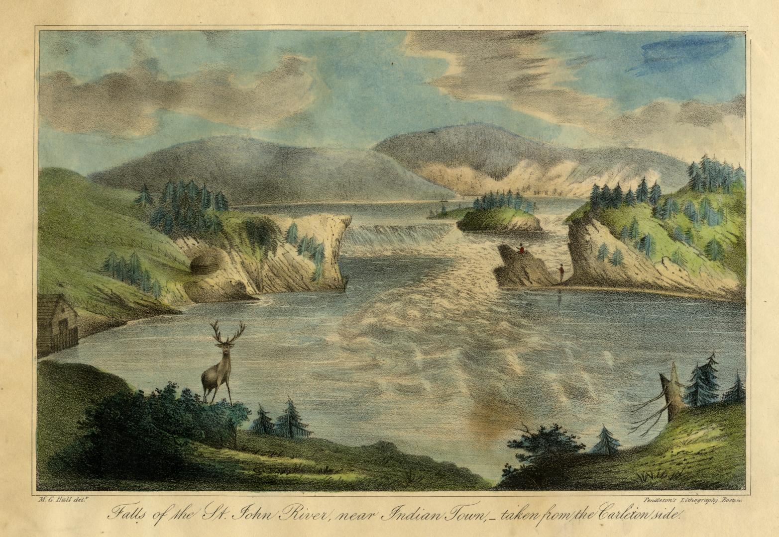 Falls of the St. John River, near Indian Town, Taken from the Carleton Side, St. John, New Brunswick
