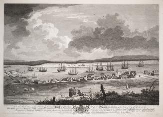 Part of the Town & Harbour of Halifax in Nova Scotia, Looking down George Street to the Opposite Shore Called Dartmouth (1759)