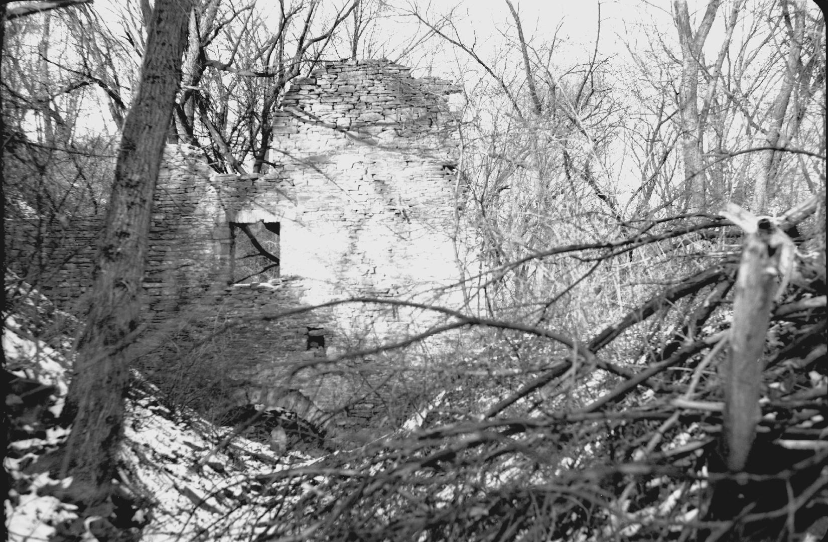 Millwood Mill, Humber River, west side (west of Humber Boulevard), below Woodhaven Heights, ruins, Toronto, Ontario
