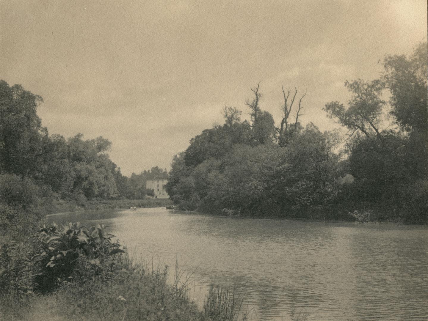 Humber River, showing William Gamble mill, Toronto, Ontario