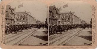 George V, visit to Toronto 1901, Military Review, parade on King Street West, looking east from west of Niagara St