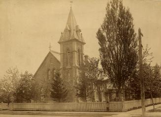 Queen Street East Presbyterian Church, Queen Street East, southeast corner Carlaw Avenue