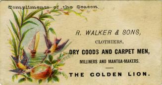 Compliments of the season, R. Walker & Sons, clothiers