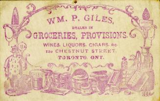 Wm. P. Giles, dealer in groceries, provisions