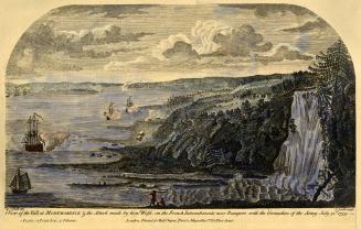 A view of the Fall at Montmorenci (Québec) and the Attack Made by Genl Wolfe, July 31st, 1759