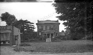Wood, Samuel, house, Bloor St. West, n.west corner Kipling Avenue, looking west from Kipling Avenue