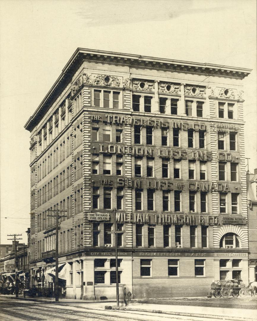 Manning chambers, Queen Street West, northwest corner Bay St