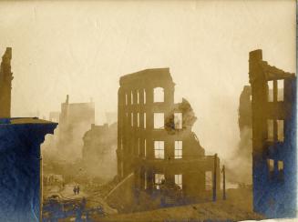 Fire (1904), Bay St., looking southwest from north of Wellington Street West, Toronto, Ontario