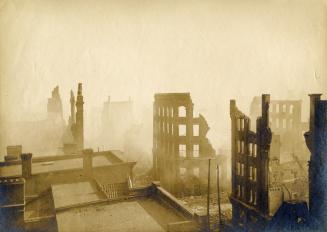 Fire (1904), Bay St., looking southwest from north of Wellington Street West, Toronto, Ontario