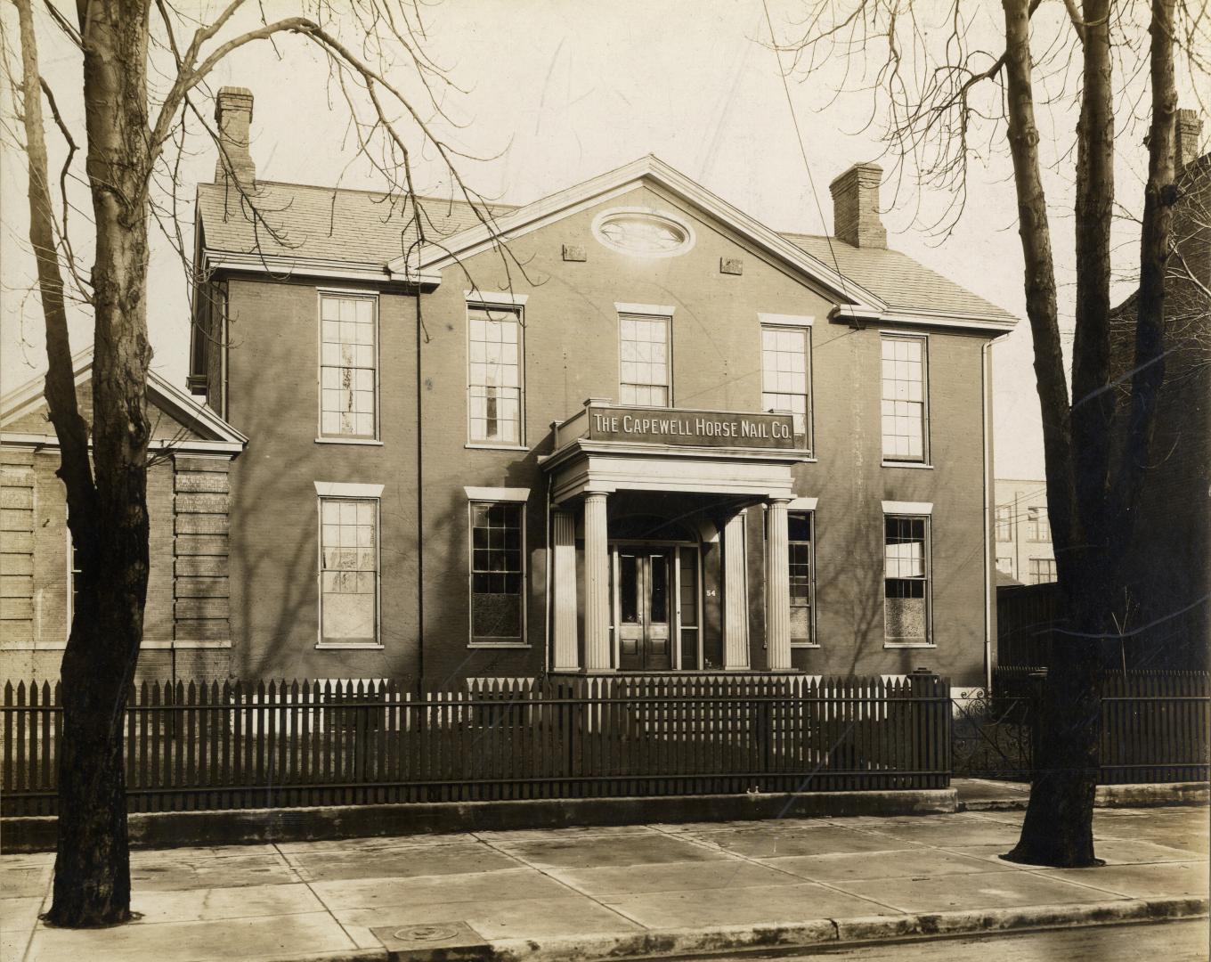Campbell, Sir William, house, Adelaide Street East, north side, head of Frederick St