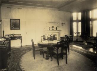 Image shows interior of the dining room.