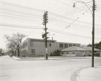 Historic photo from 1942 - IBM factory, Campbell Ave., s.w. cor. Dupont St. (trolly wires suggest later than 1942 though) in The Junction