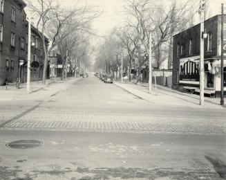 Bloor Street West, looking north on Bartlett Avenue