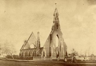 Historic photo from 1865 - St. Stephens-In-The-Fields Anglican Church after 1865 fire in Kensington Market